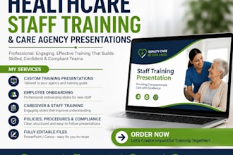 custom healthcare staff training and care agency onboarding presentation