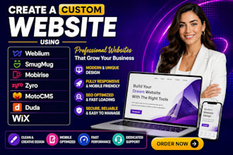 create weblium website using smugmug mobirise website zyro motocms duda and wix