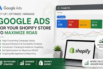 set up optimize and manage google ads for your shopify store to maximize roas