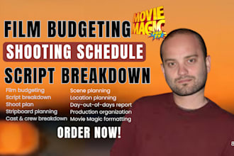 create pro film budget, script breakdown and shooting schedule with movie magic