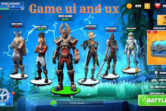 craft immersive game UI UX and hud design for PC and mobile games