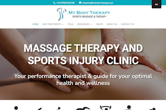 design a massage therapy sports massage and medical spa website with appointment