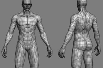 do 3d modeling character for you