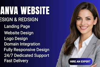 design canva website landing page website for coaches
