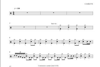 l transcribe any drum part into professional sheet music