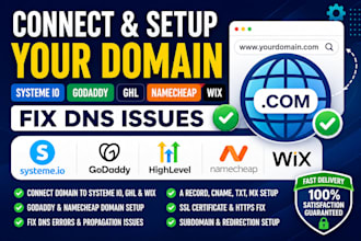 connect systeme io domain godaddy ghl domain namecheap wix domain fix dns issue