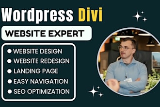 design modern divi wordpress website, webseite erstellen, responsive and SEO opt