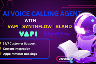 setup synthflow, vapi ai ai voice agent, automated inbound outbound call for ghl