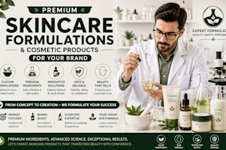 develop premium skincare formulations and cosmetic products for your brand