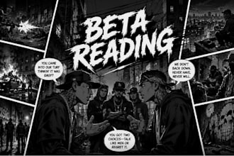 beta read your comic book script, webcomic, webtoon, manga, anime, book script
