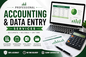do bookkeeping, accounting, data entry in excel and tally