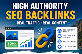publish a high authority backlink on my website