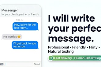 write professional, friendly or flirty text replies