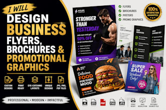 design business flyers, brochures and promotional graphics
