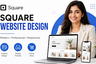 build square website, square online store, squarespace website