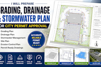 prepare grading, drainage plan and stormwater for city permit approval