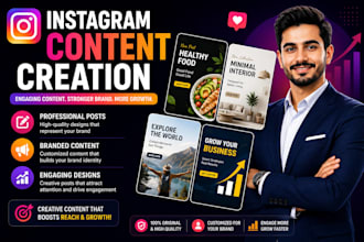 create professional instagram content and post designs