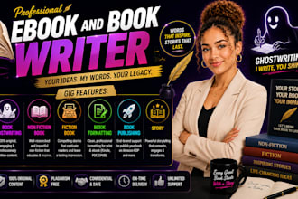 be your book writer fiction ghostwriter ebook ghostwriter non fiction writer