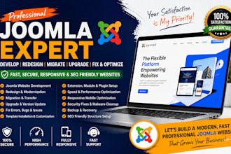 develop, update, migrate, redesign, upgrade, fix error or issue joomla website