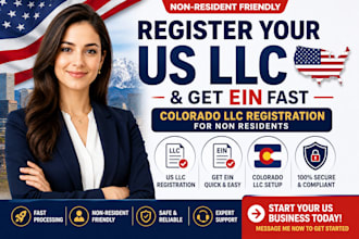 register your US ilc and get ein, ilc and colorado registration for non esident