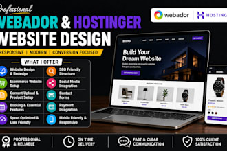 design webador ecommerce website, redesign webador and hostinger website
