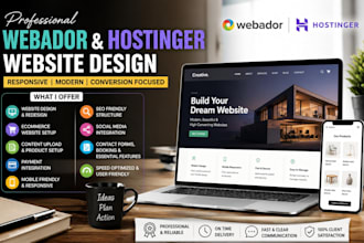 design webador ecommerce website, redesign webador,design wix, hostinger website