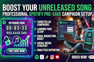 set up campaign for unrelease spotify  song to get pre save