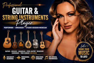 provide live instrument mandolin banjo violin electrical guitar for song