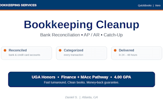 do basic bookkeeping cleanups
