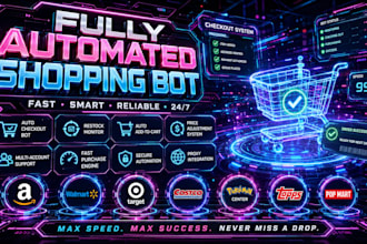 develop fully automated purchase bot auto shopping bot walmart auto buying bot