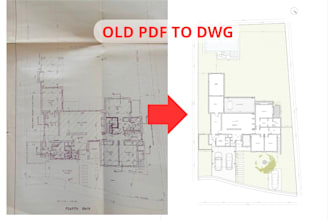 update your PDF plans into editable dwg, PDF files
