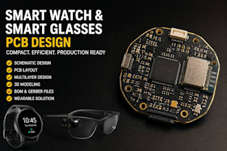design smart watch and smart glasses pcb for wearable devices