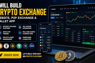 build crypto exchange website, p2p exchange, crypto wallet app, web3 dapp