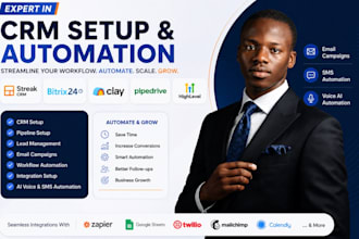 do streak bitrix24 clay email campaigns pipedrive ghl sms voice ai automation