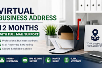 set up virtual business address in UK, france, ireland, poland, south africa