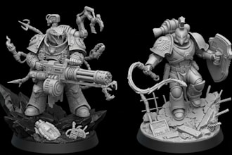 sculpt 3d character model miniature figurine statue tabletop stl for 3d printing