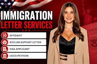 write immigration affidavit asylum support letter visa applicant uscis petition