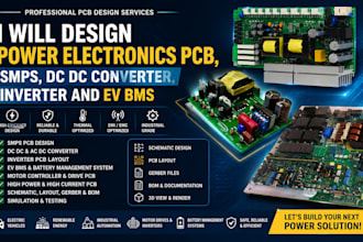 design power electronics pcb smps dc dc converter inverter and ev bms