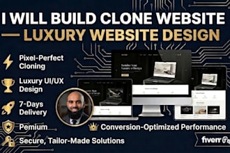 build clone website luxury website design
