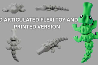 convert 2d image to 3d articulated model fidget flexi toy for 3d printing