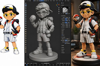 convert 2d image picture to 3d model and 3d printable stl file for 3d printing