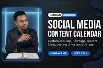 create a social media marketing content calendar for you