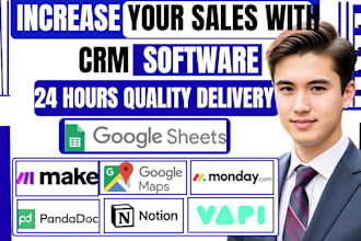 gohighlevel google map sheet monday make com notion pandadocs vapi ai automation