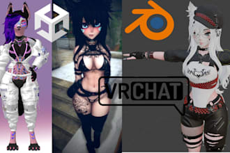 create custom vrchat avatar commission vrchat world vrchat model anime avatar vr