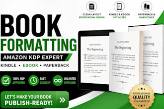 book formatting, ebook, kindle, paperback formatting, KDP book formatting