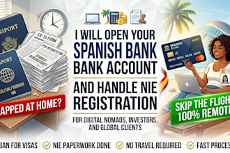 open your spanish bank account remotely and handle nie registration
