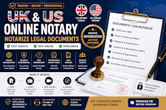 notarize UK US online notary legal documents usps 1583 UK notary public poa