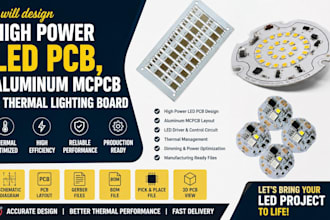 design high power led pcb, aluminium mcpcb and thermal lighting board