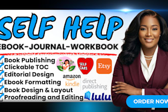 edit, ghostwrite self help ebook, life coach, mental health, etsy journal, kdp