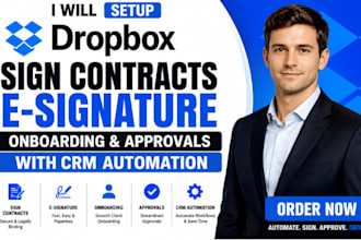 setup dropbox sign contracts esignature onboarding approvals with CRM automation